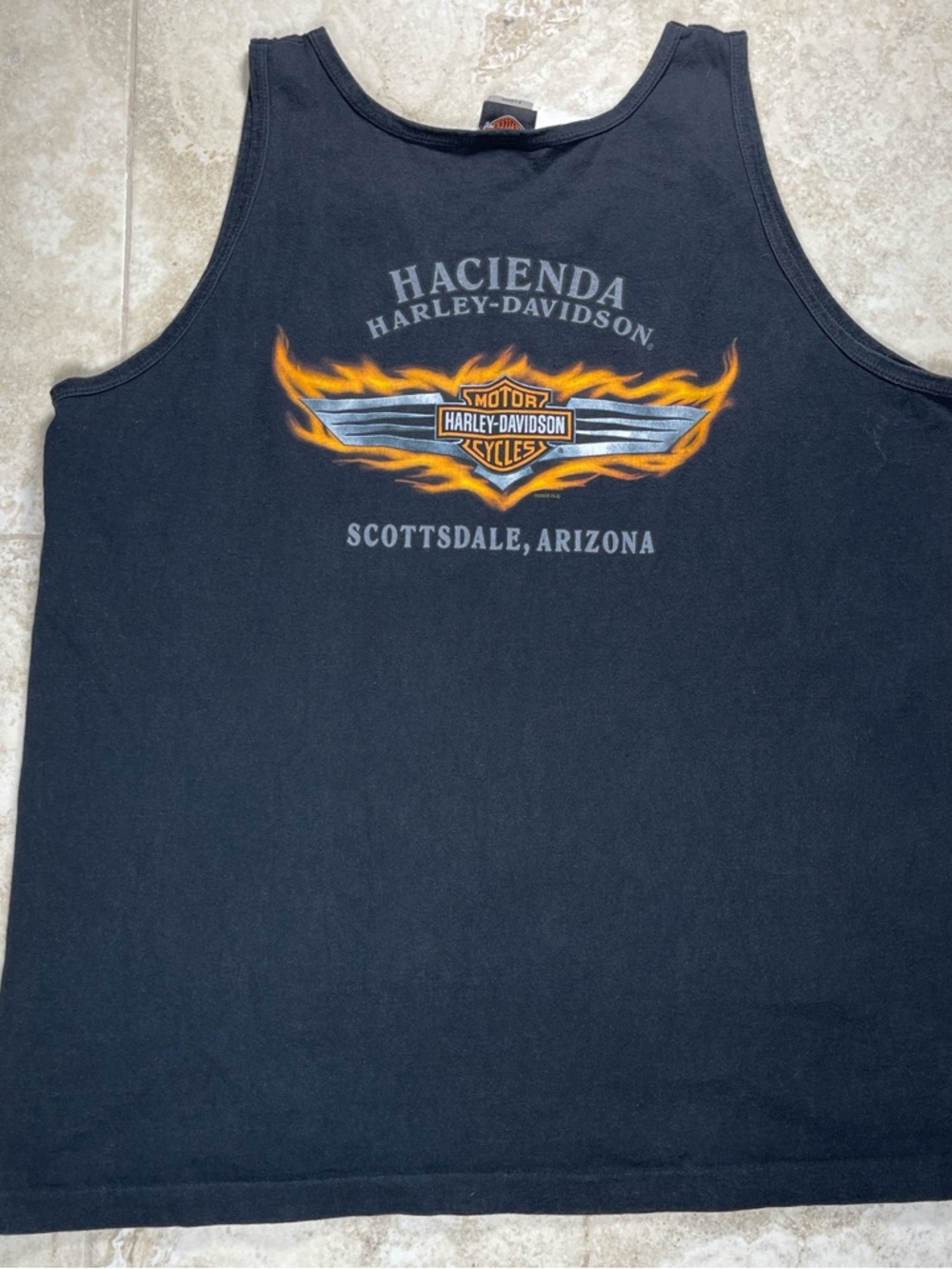 VTG Y2K Harley-Davidson Scottsdale AZ Tank Top with Skull & Wing Graphic XL